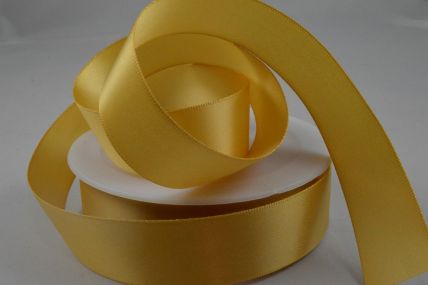 Y478- 10mm Gold coloured beautiful double face satin ribbon x 25mts
