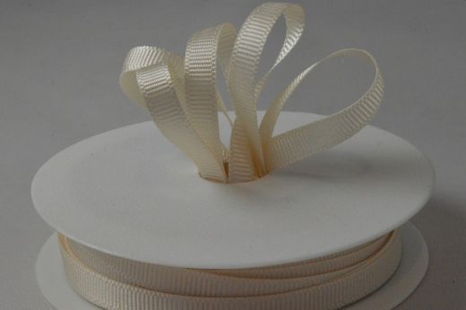 ¾in Cream Grosgrain Ribbon